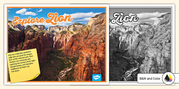 Printable Zion Poster for National Park Week | Twinkl USA