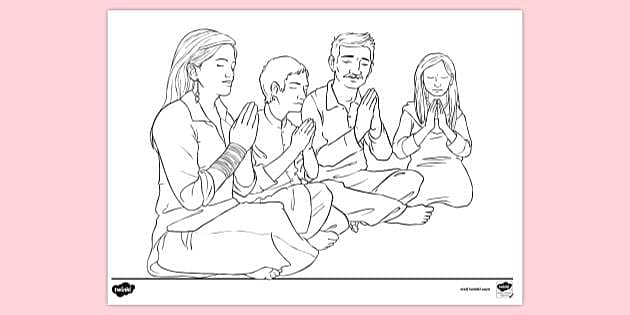 Free Printable Prayer Colouring Page | Colouring Sheets