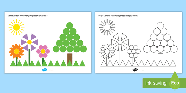 FREE! - Shape Garden Counting Activity (Teacher-Made)