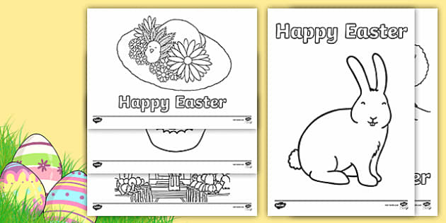happy easter day coloring