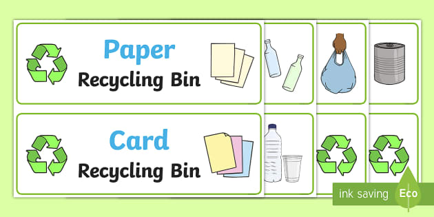  Printable Recycling Labels Bin Labels For The Classroom