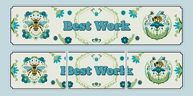 Bee-Themed Best Work Display Banner (teacher made) - Twinkl