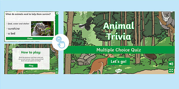 Interactive Animal Trivia Quiz F-2 | Multiple Choice