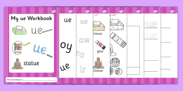 Phase 5 ue Grapheme Workbook (teacher made)