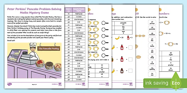 KS1 Peter Perkins Pancake Problem Mystery Maths Game