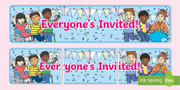 Everyone's Invited Display Banner (teacher made) - Twinkl