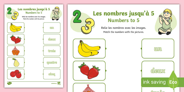 Les nombres jusqu’à 5 Numbers to 5 (Lehrer gemacht)