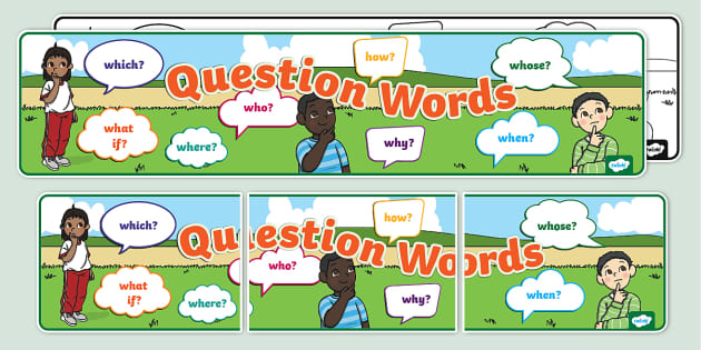 Question Words Display Banner (Hecho por educadores)