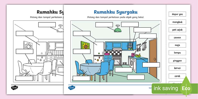 Bahagian Rumah Lembaran Kerja Di Dapur Saya Twinkl