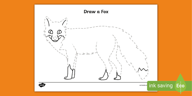 Fox Drawing Tutorial  How to draw Fox step by step