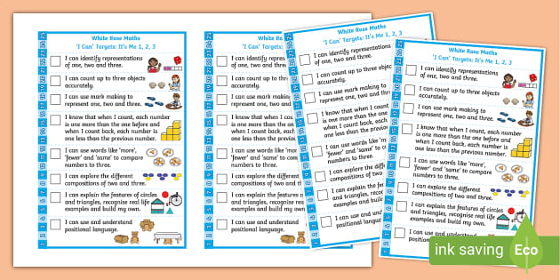👉 'I Can' Bookmarks Support White Rose Maths It's Me 1, 2, 3