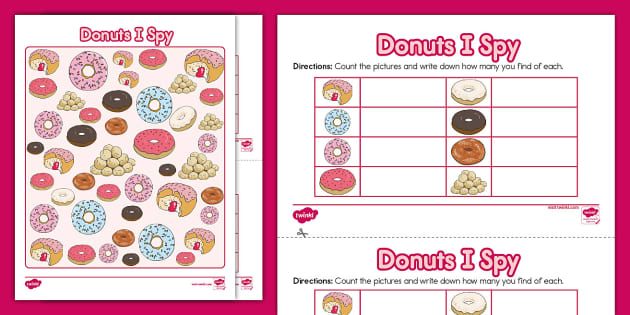 Donuts I Spy Activity (teacher made) - Twinkl