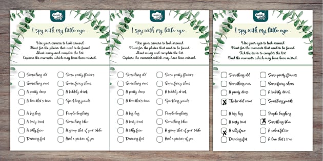 Wedding I Spy... | Twinkl Party (teacher made) - Twinkl