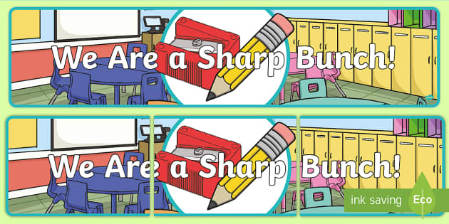 We Are a Sharp Bunch Banner (Hecho por educadores) - Twinkl