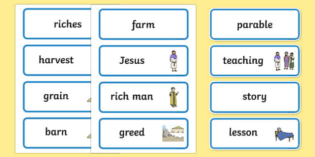 The Rich Fool Word Cards (Hecho por educadores) - Twinkl