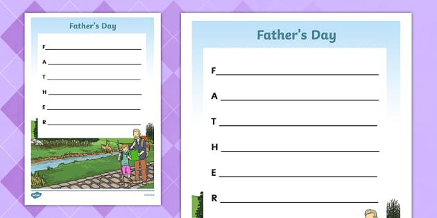 Father s Day Acrostic Poem Primary Resources Twinkl
