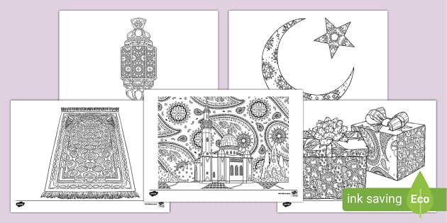 How to Draw Ramadan with oil pastels, Eid Mubarak Drawing - YouTube