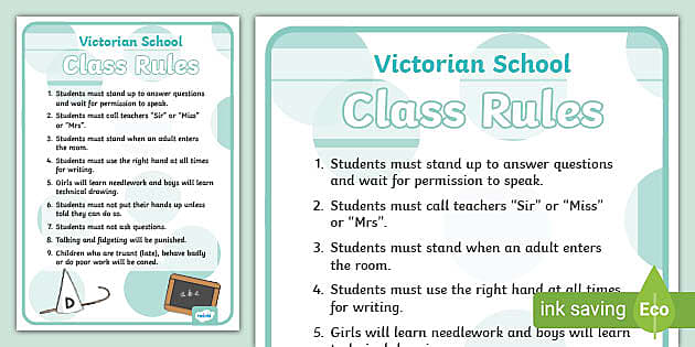 Victorian School Role Play Rules (teacher made) - Twinkl