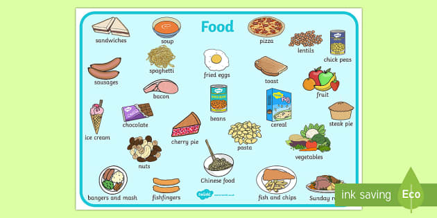 FREE! - Food Word Mat - Primary 