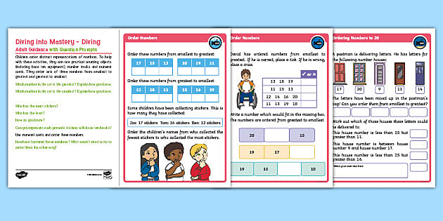 👉 White Rose Maths Supporting Year 1 Order Numbers