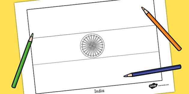 India Flag Vector Outline Illustration Stock Illustration - Download Image  Now - Asia, Banner - Sign, Colors - iStock