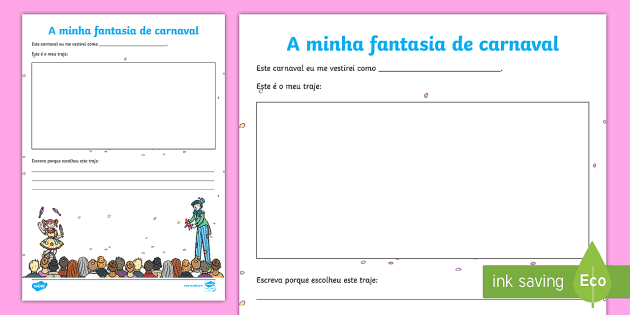 Personagens do Carnaval - SOS Professor Atividades - 3º ano