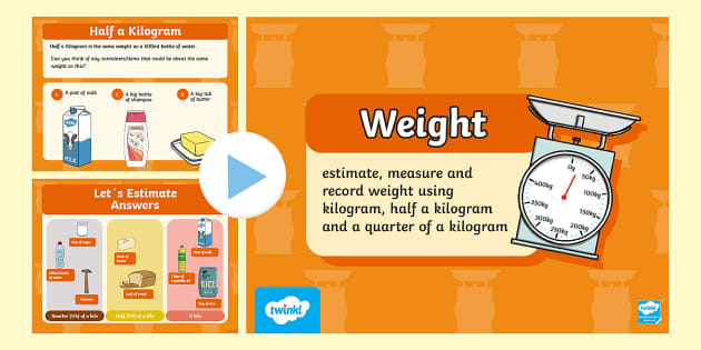 Kilogram, Half and Quarter of a Kilogram PowerPoint - Twinkl