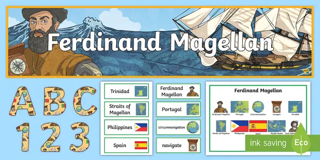 Ferdinand Magellan Explorer Map (Teacher-Made) - Twinkl