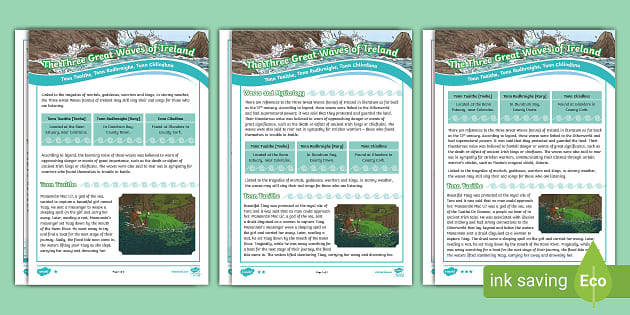 The Three Great Waves of Ireland Differentiated Fact File