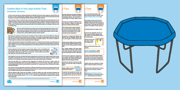 EYFS Ages 0-5 Large Activity Trays: All About Me - My Senses