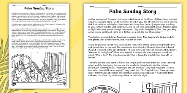 What Is The Story About Palm Sunday