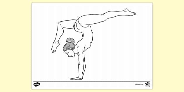 free gymnastics colouring page colouring sheets