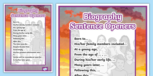 biography sentence openers