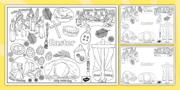 Easter Doodle Colouring Pages (teacher made) - Twinkl