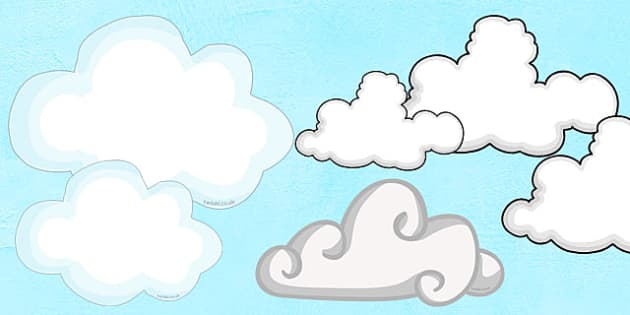 👉 Cloud Cut-Outs (professor feito) - Twinkl