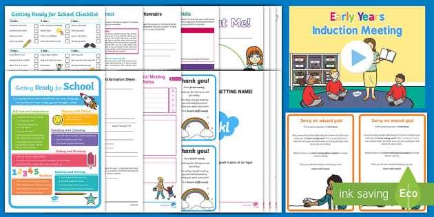 New Reception Starters Parent Induction Meeting Preparation Resource Pack