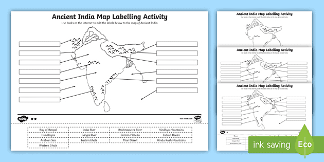 ancient india geography worksheet primary resource