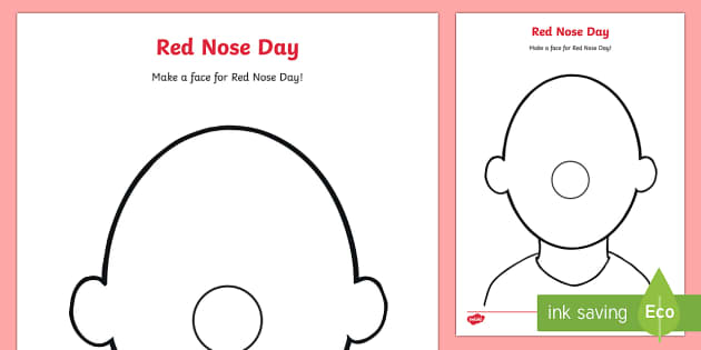 Red Nose Day Blank Faces Worksheet / Worksheets - Twinkl