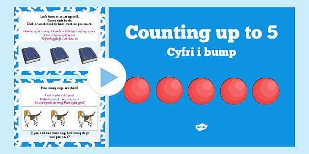 Counting to 5 PowerPoint Bilingual