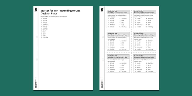 Rounding to 1 decimal place 