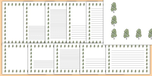 Birch Tree Themed Page Borders (teacher made) - Twinkl