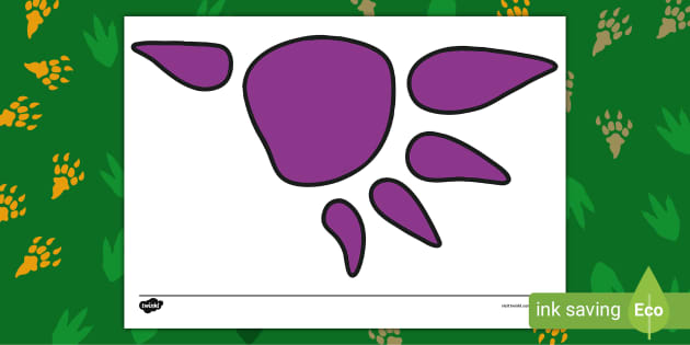 Stegosaurus Footprint Template (teacher made) - Twinkl