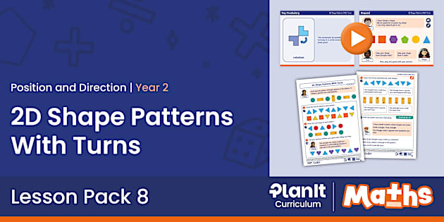 Shape Pattern Download PD2–8: 2D Shape Patterns With Turns | Position and Direction | Maths ...