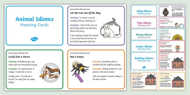 English Idioms Activities Posters, Classroom Decor