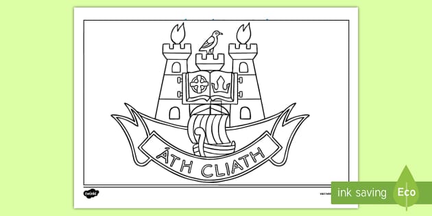 Dublin County Crest Colouring Page Teacher Made