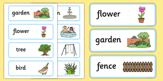 Garden Word Cards (teacher made)