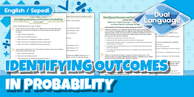 Grade 7 Maths - Term 4 - Identifying Outcomes and Events in Probability ...