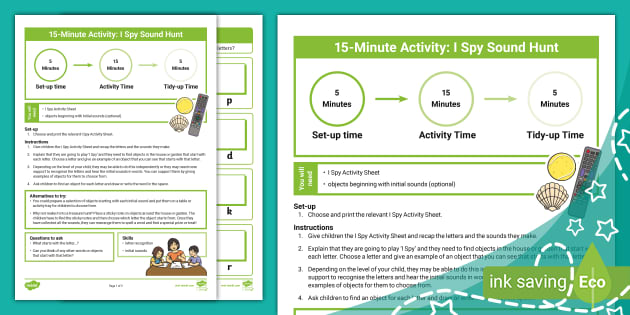 15-Minute Activity: I Spy Sound Hunt (teacher made) - Twinkl