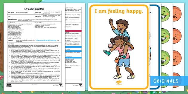 Treasures in the Garden Happy and Sad Circle Time Adult Input Plan and