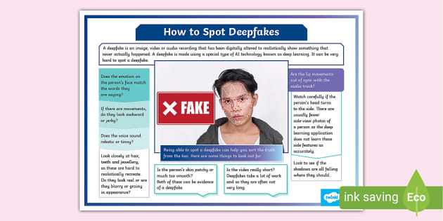 How To Spot Deepfakes Display Poster (teacher Made) - Twinkl